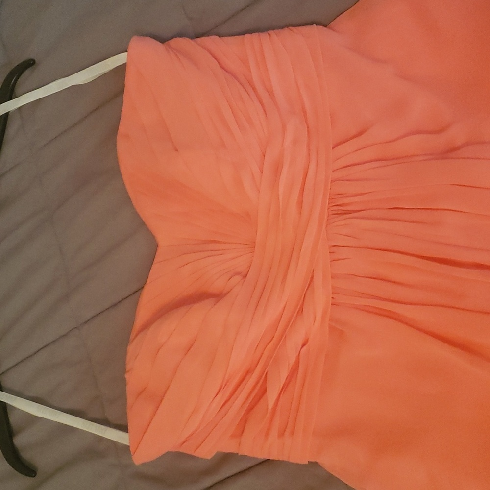Strapless bridesmaid dress coral reef size 10